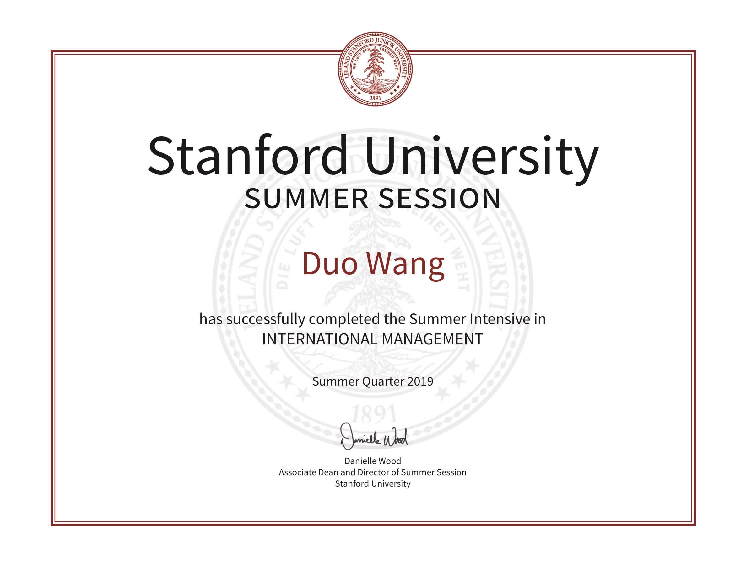 Stanford Summer Session — 4